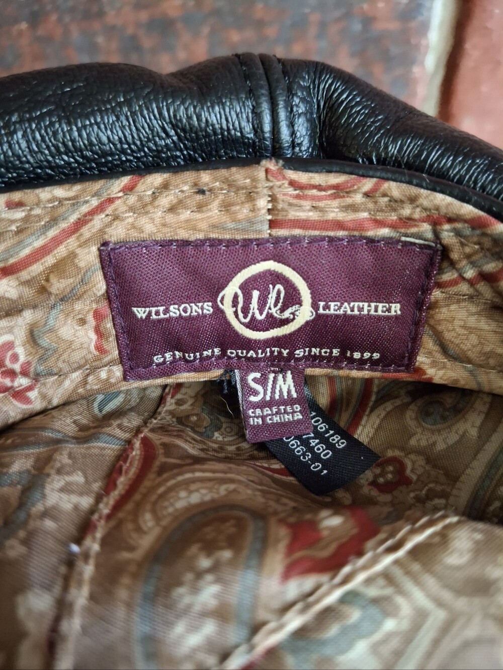 Wilsons Leather Black Leather Cap - Picture 3 of 3